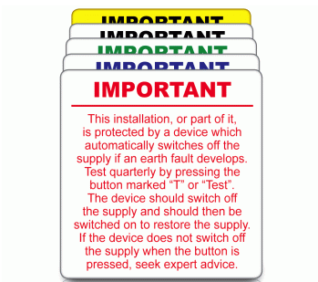 Electrical Inspection Labels
