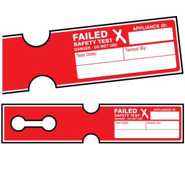 4th/5th Edition Tuff Tag Failed PAT Test Labels for Harsh Environments