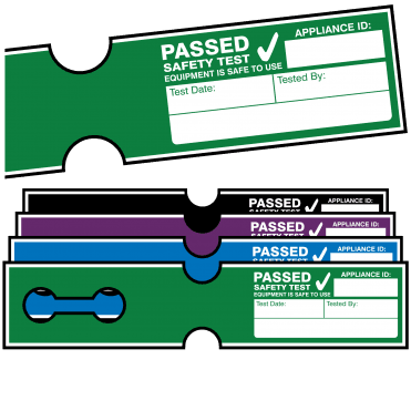 4th/5th Edition Tuff Tag Passed PAT Test Labels for Harsh Environments. Choice of Colours