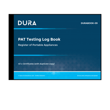 A4 PAT Test Log Book & Register of Portable Appliances (Multiple Site with Duplicate Copy)