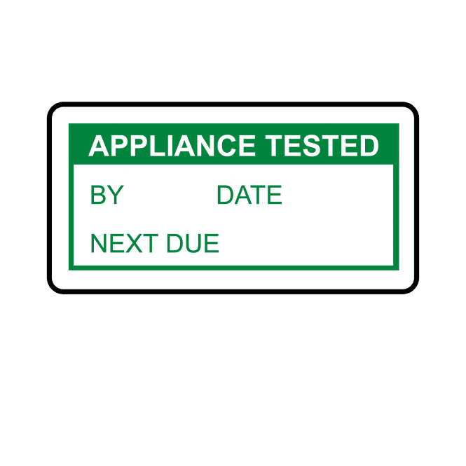 Appliance Tested Labels in Green