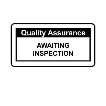 Awaiting Inspection - Quality Assurance Single Colour Labels in Black