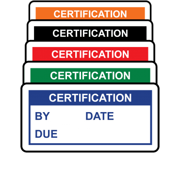 Basic Certification Labels - Variety of colours