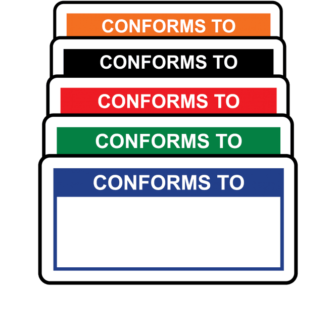 Basic Conforms To Labels - Variety of colours