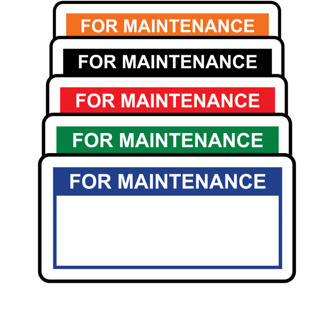 Basic For Maintenance Labels - Variety of colours