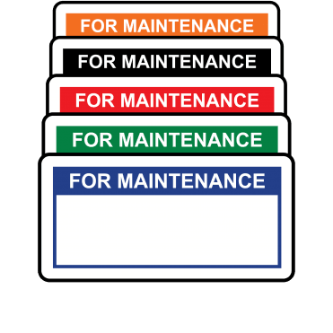 Basic For Maintenance Labels - Variety of colours