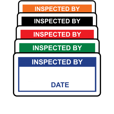Basic Inspected By Labels - Variety of colours