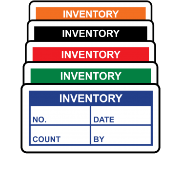 Basic Inventory Labels - Variety of colours