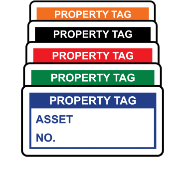 Basic Property Tag Labels - Variety of colours