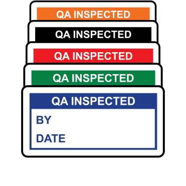 Basic QA Inspected Labels - Variety of colours
