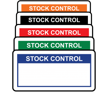Basic Stock Control Labels - Variety of colours