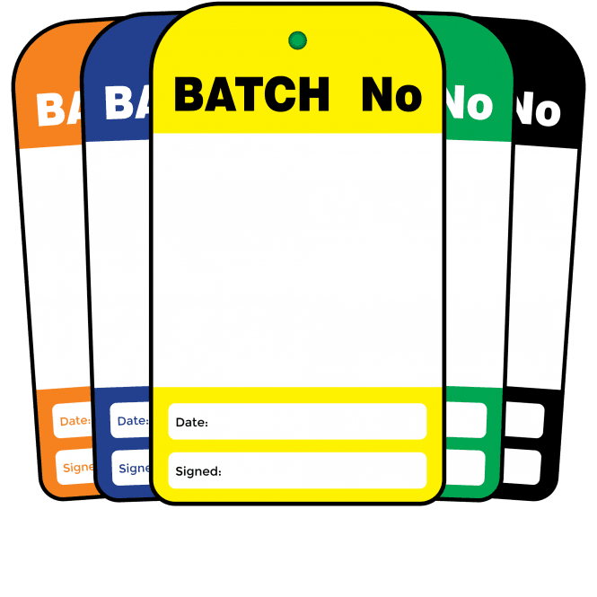 Batch Number Tags - Tear Resistant & Waterproof