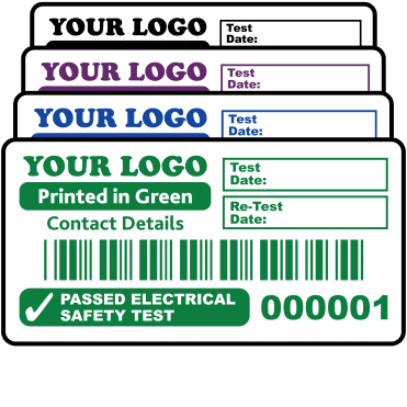 Budget Custom Passed Labels - Design 1. Variety of colours