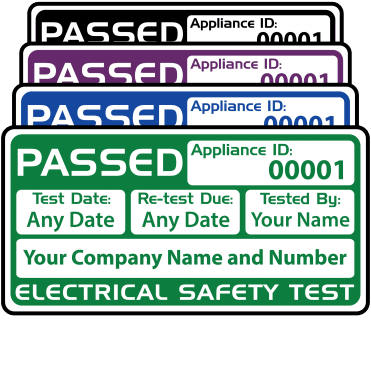 thumbnail interactive-video image 1 of Personalised PAT Testing Labels (4th Edition) – 38 X 21 Mm, For Plugs – Custom Text Available (Made In UK) 1 of 5