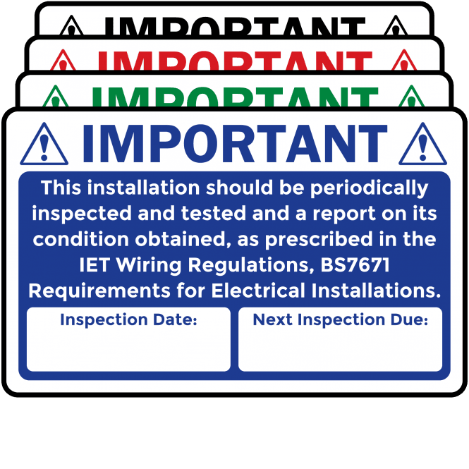 Budget Small Periodic Inspection Labels - Choice of Colours