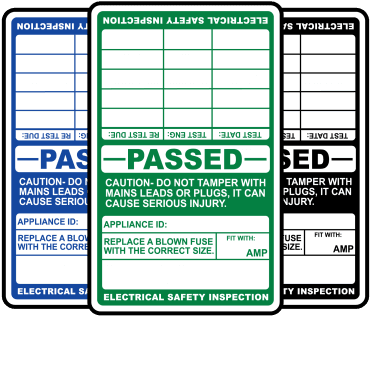 Cable Wrap PAT Test Labels for Portable Appliance Testing