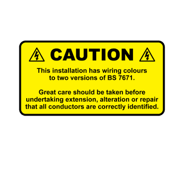 Caution Cable Colour Harmonisation - Harmonised Wiring Labels