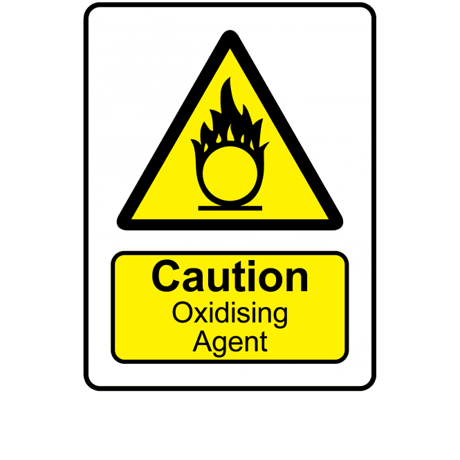 Caution Oxidising Agent - Danger & Warning Labels