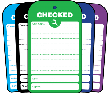 Checked Tag - Tear Resistant & Waterproof
