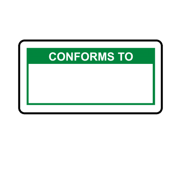 Conforms To Labels in Green