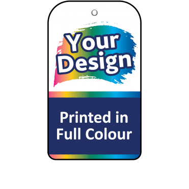 Custom Printed Tags in Full Colour - Tear Resistant & Waterproof