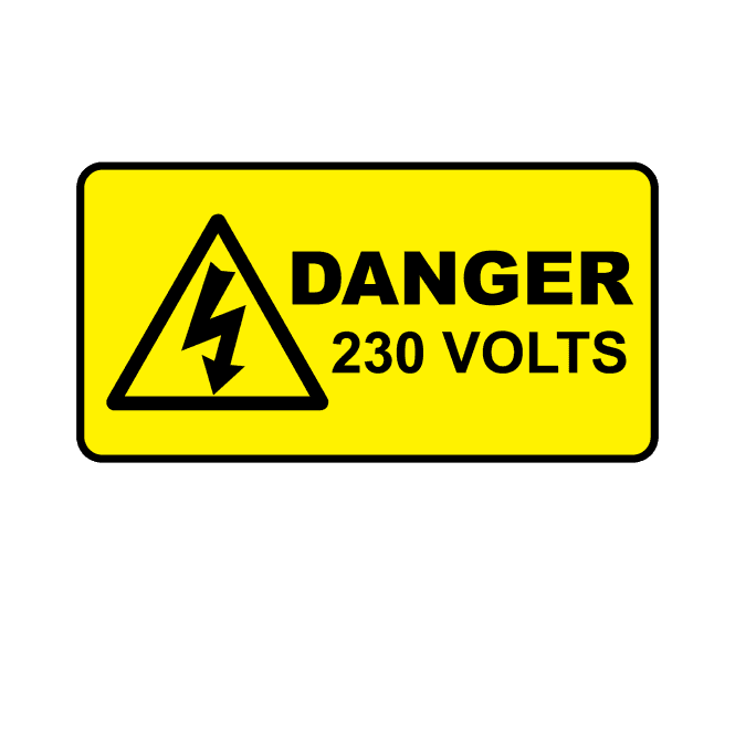 Danger 230 Volts - Voltage Labels