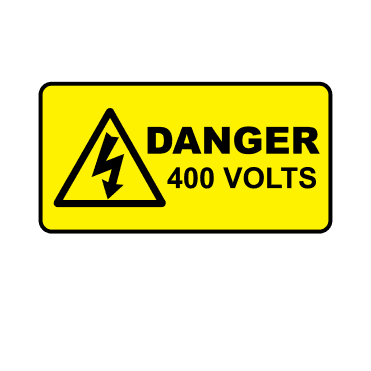 Danger 400 Volts - Voltage Labels