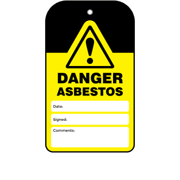 Danger Asbestos Tag - Tear Resistant & Waterproof