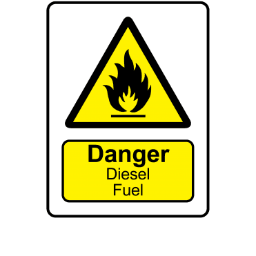 Danger Diesel Fuel - Danger & Warning Labels