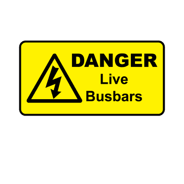 Danger Live Busbars - Warning Labels