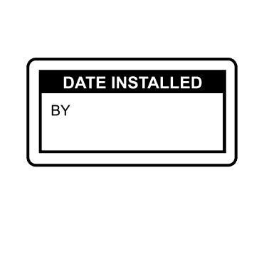 Date Installed Labels in Black
