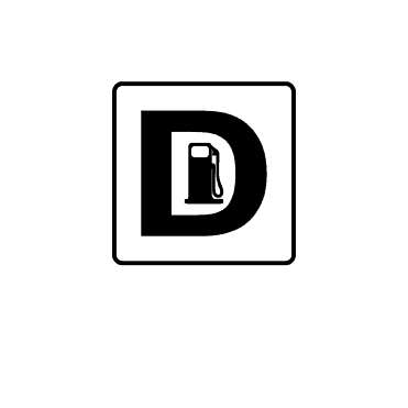 Diesel Fuel Labels - Tool & Plant Hire Labels - Black on White