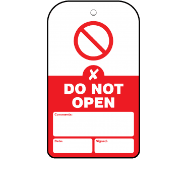 Do Not Open Tag - Tear Resistant & Waterproof
