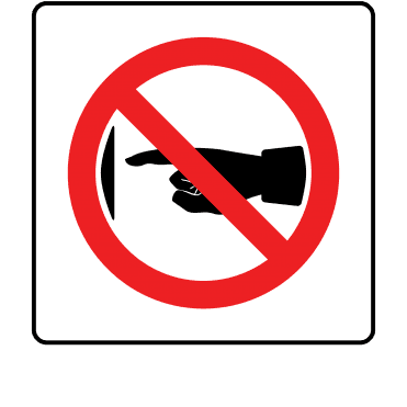 Do Not Touch Labels - Prohibition Labels - Large