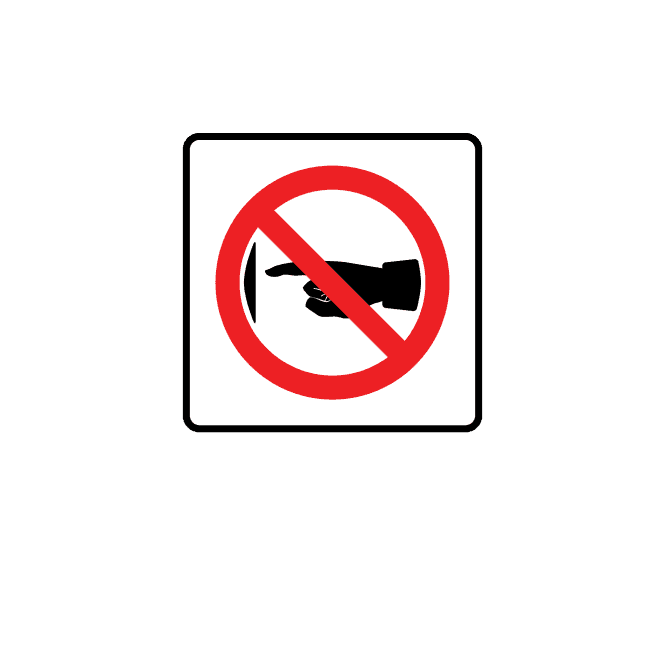 Do Not Touch Labels - Prohibition Labels - Small