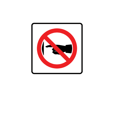 Do Not Touch Labels - Prohibition Labels - Small