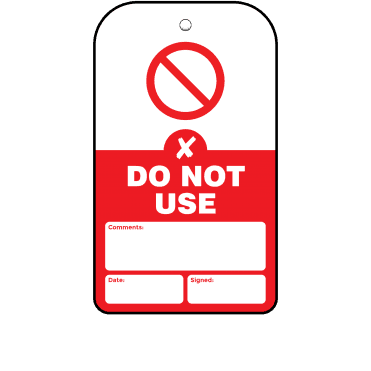 Do Not Use Tag - Tear Resistant & Waterproof