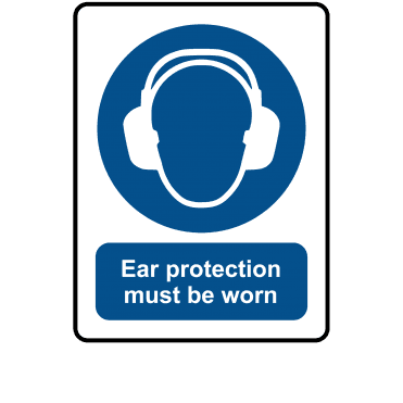 Ear Protection Must Be Worn in this Area - Mandatory Labels