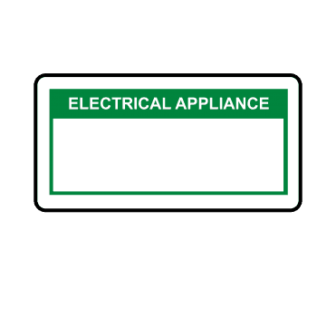 Electrical Appliance Labels in Green