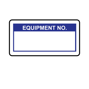 Equipment No. Labels in Blue