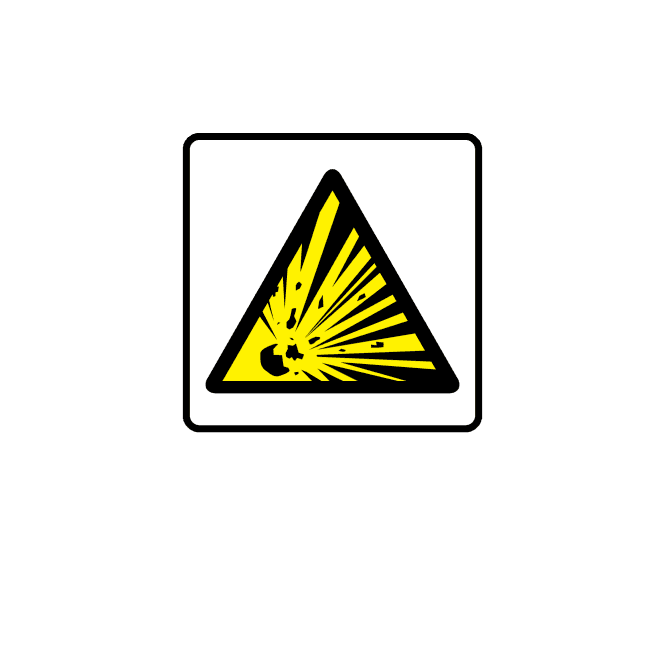 Explosive Symbol Labels - Danger & Warning Labels