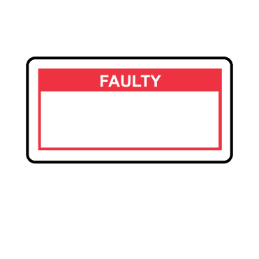 Faulty Labels in Red