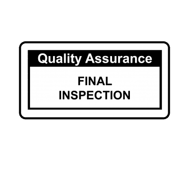 Final Inspection - Quality Assurance Single Colour Labels in Black