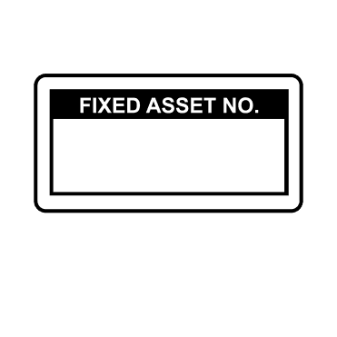 Fixed Asset No. Labels in Black