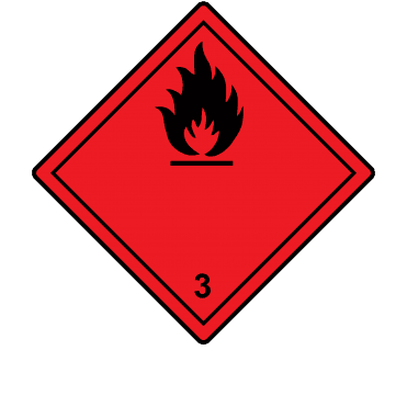 Flammable 3 Labels, No Text - Hazard Warning Diamonds