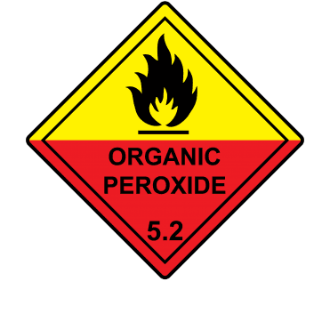 Flammable Organic Peroxide 5.2 Labels - Hazard Warning Diamonds