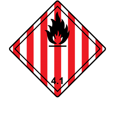 Flammable Solid 4.1 Labels, No Text - Hazard Warning Diamonds