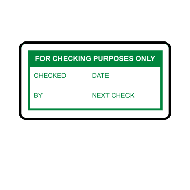 For Checking Purposes Only Labels in Green