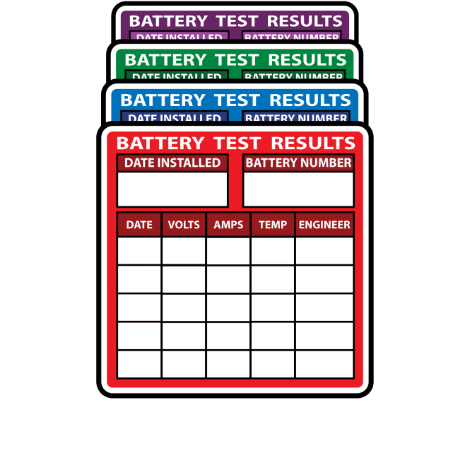 Full Colour Battery Test Labels
