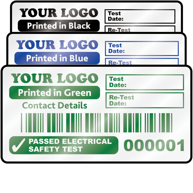 Heavy Duty Custom Passed Labels - Design 1. Variety of colours